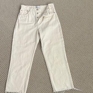 Zara Beige Denim Jeans EUC